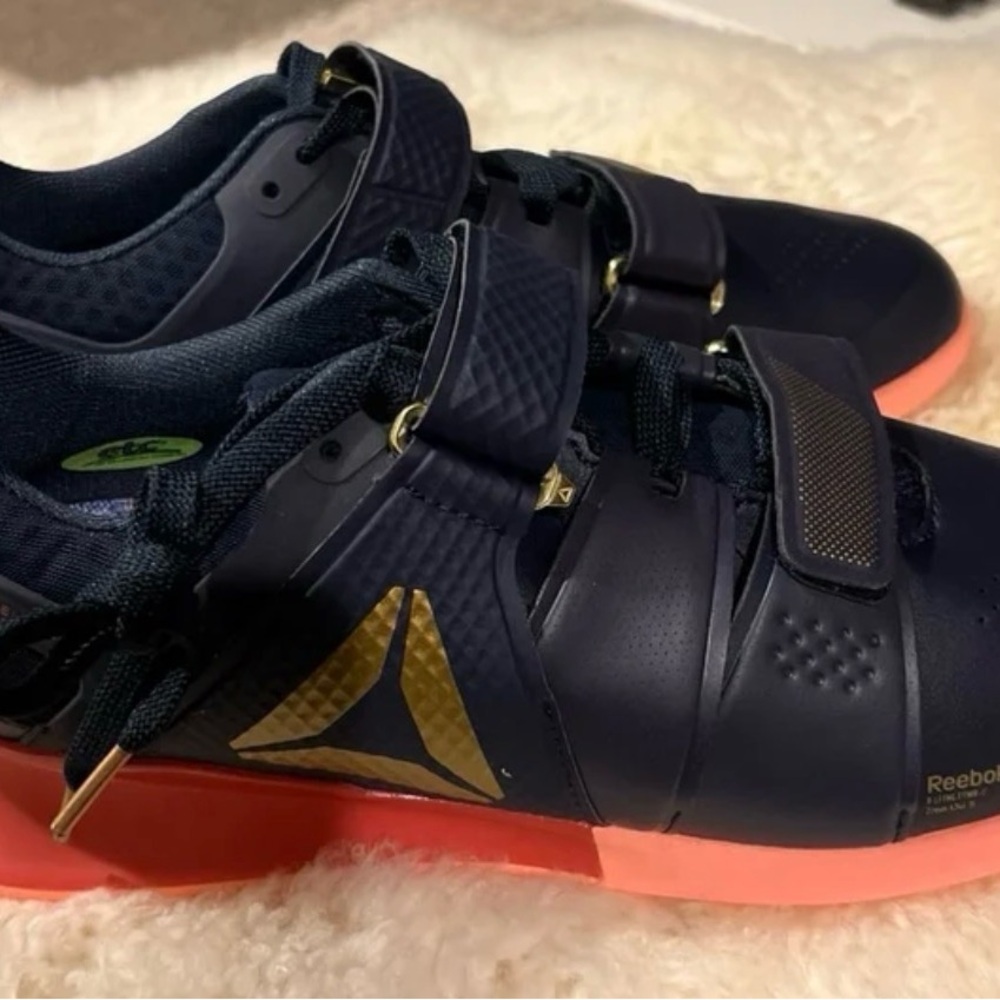 Reebok Navy and Coral Low-Profile Training Shoes